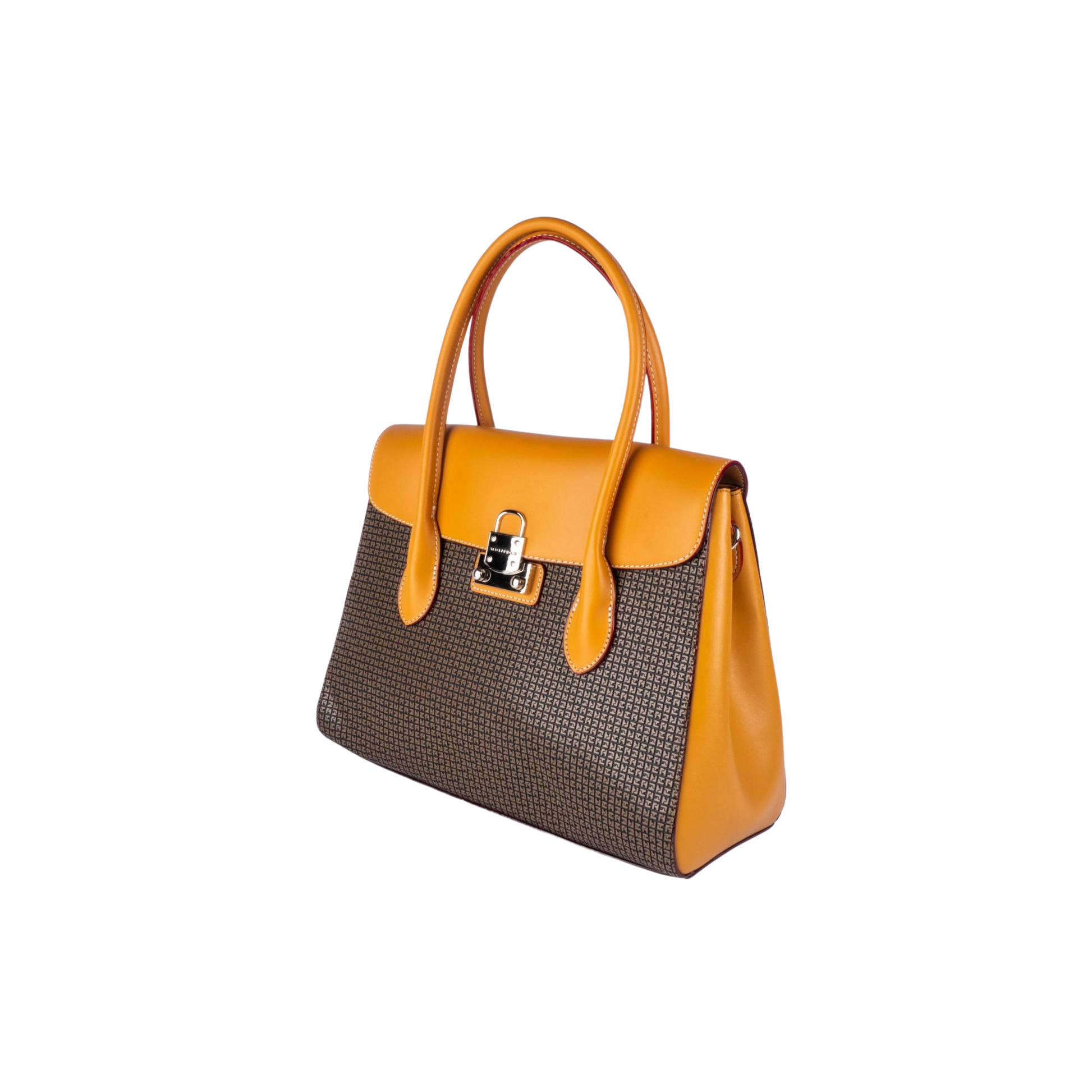 Sac à main ted lapidus fidelio miel en cuir au dessus