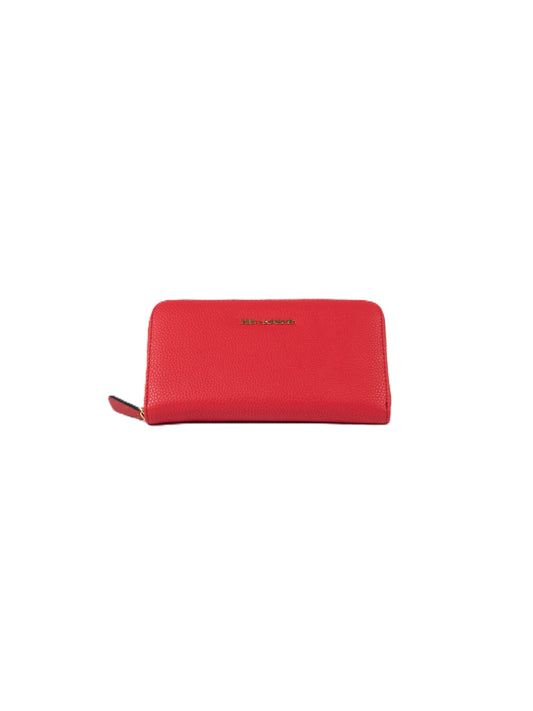 portefeuille rouge similicuir ted lapidus, le nom en relief doré