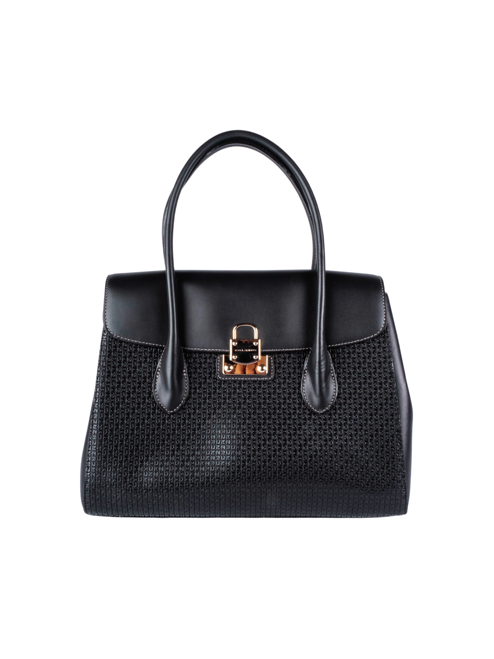 Sac à main ted lapidus fidelio noir en cuir au dessus