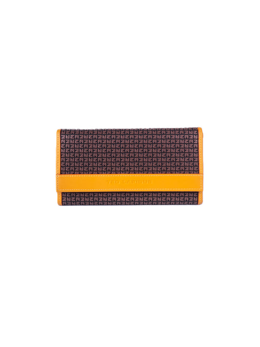 portefeuille en cuir marron ted lapidus fidelio