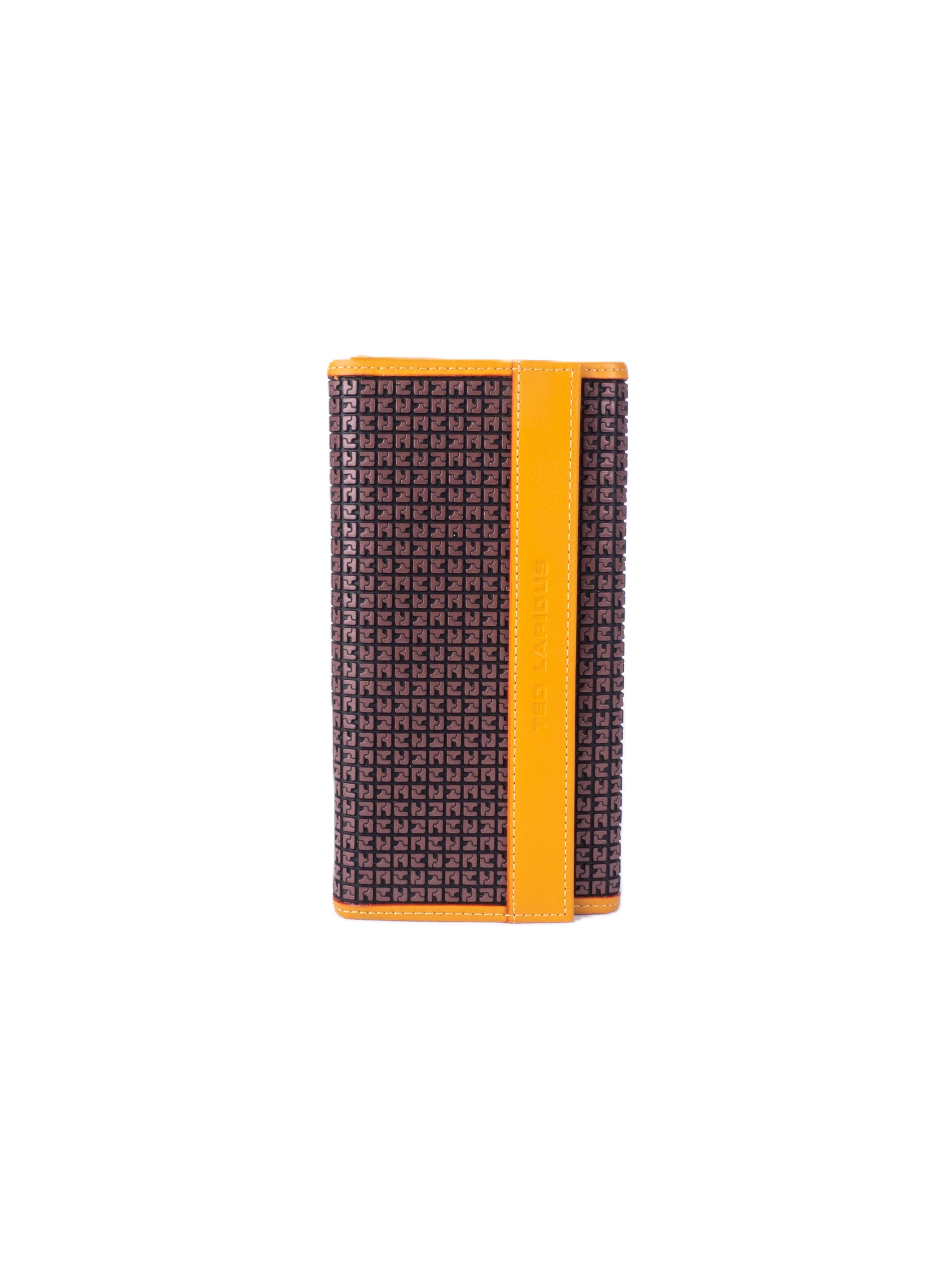portefeuille en cuir marron ted lapidus fidelio