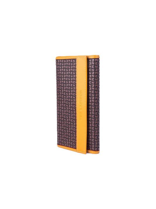 portefeuille en cuir marron ted lapidus fidelio