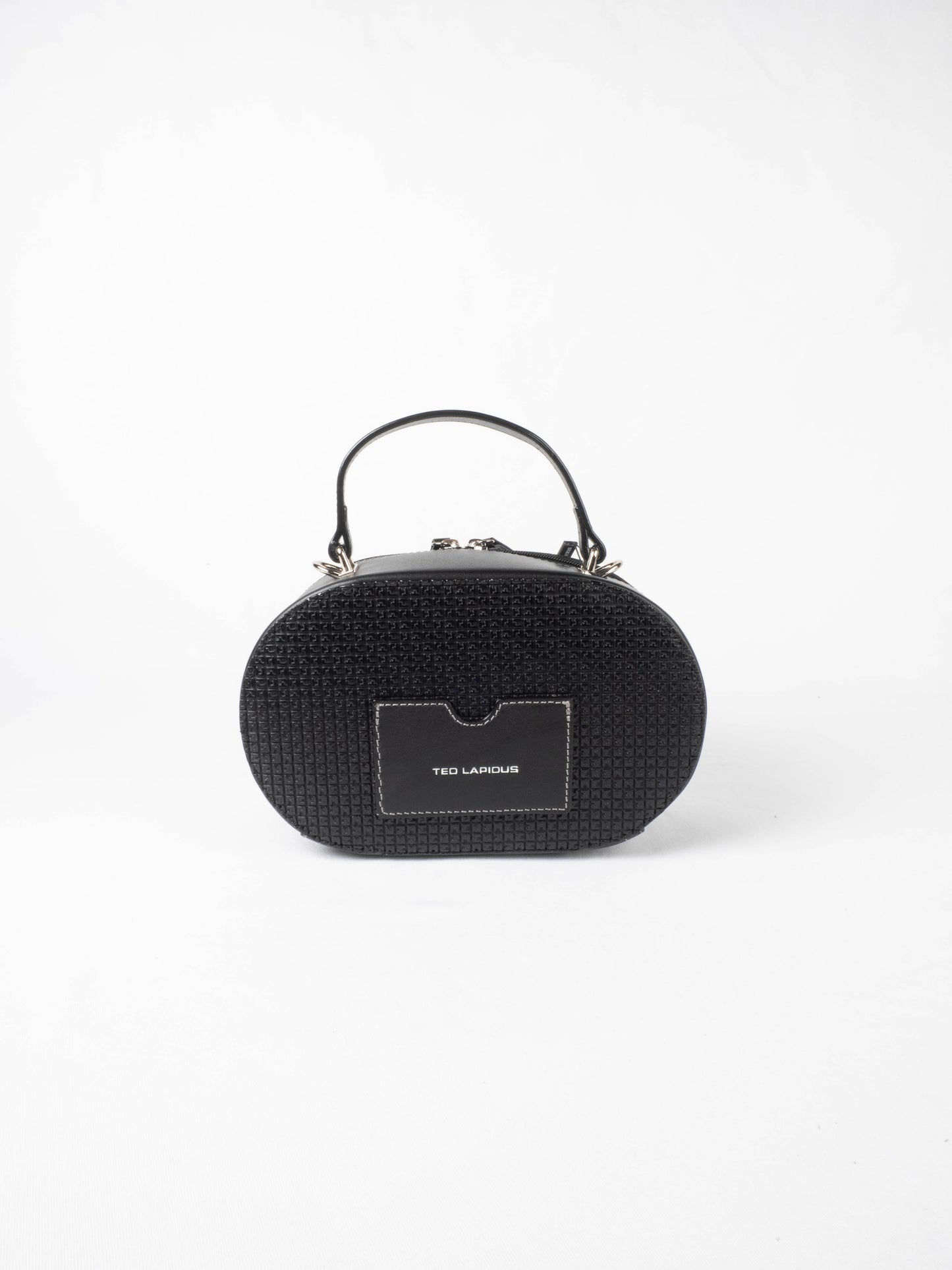 Sac à main Ted Lapidus Fidelio en cuir noir de dos avec rangement carte