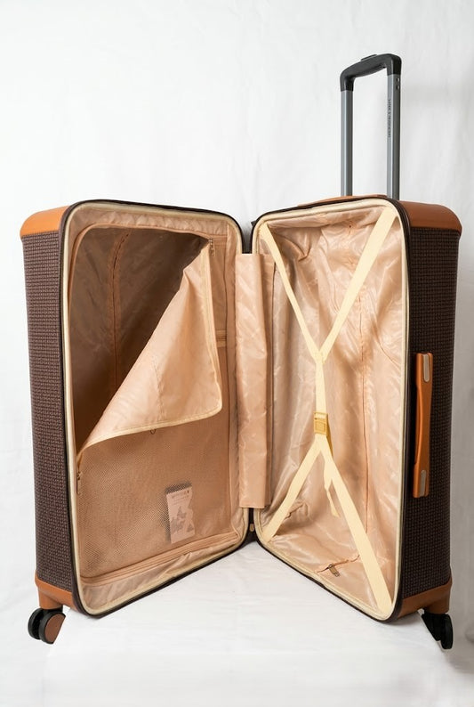 interieur Valise soute 4 roues marron ted lapidus fidelio 23 25 30 kg