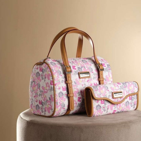 Sac à main Speedy Ted lapidus fidelio en cuir à motif rose