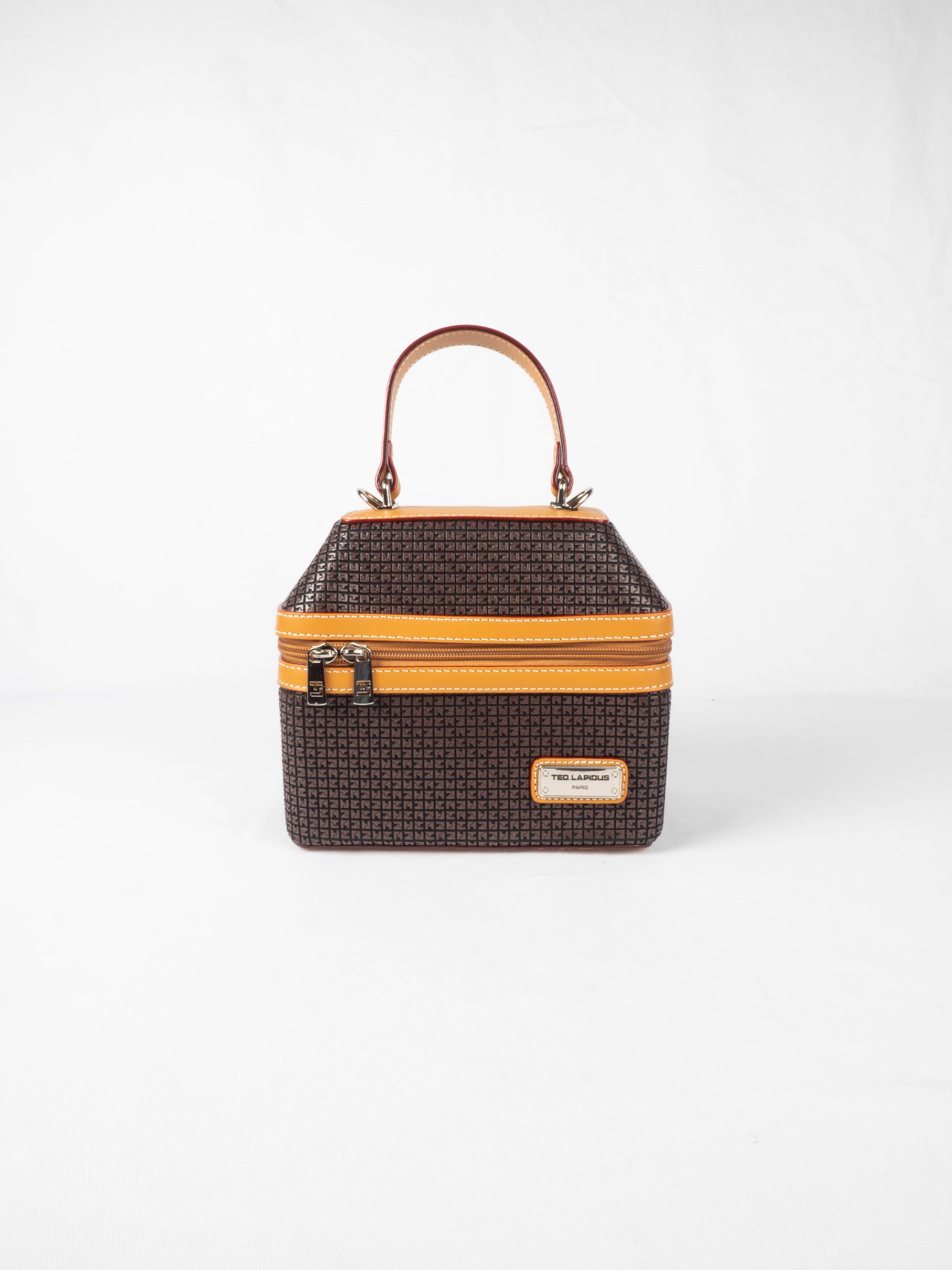 Sac à main Ted Lapidus Fidelio en cuir marron