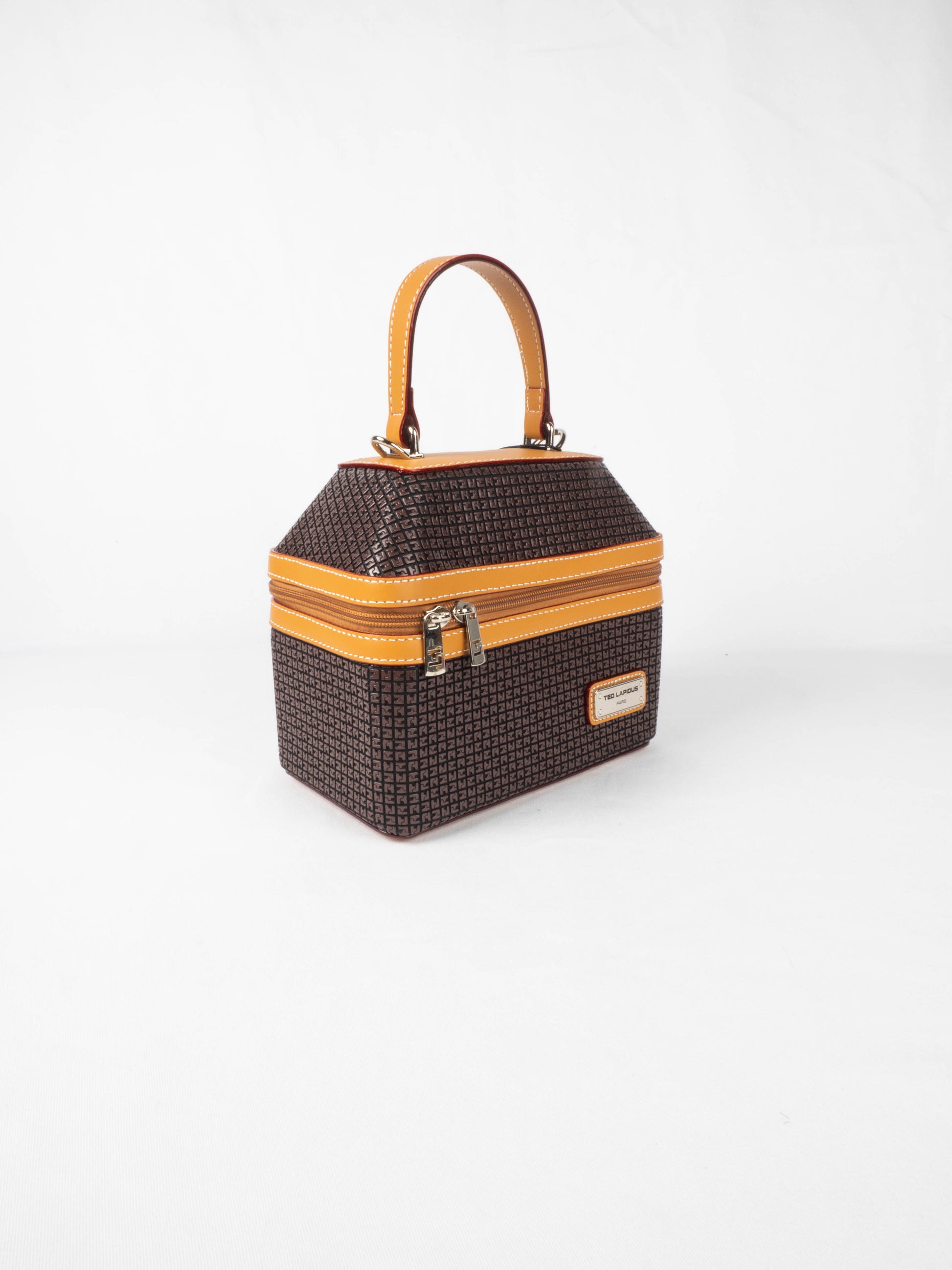Sac à main Ted Lapidus Fidelio en cuir marron