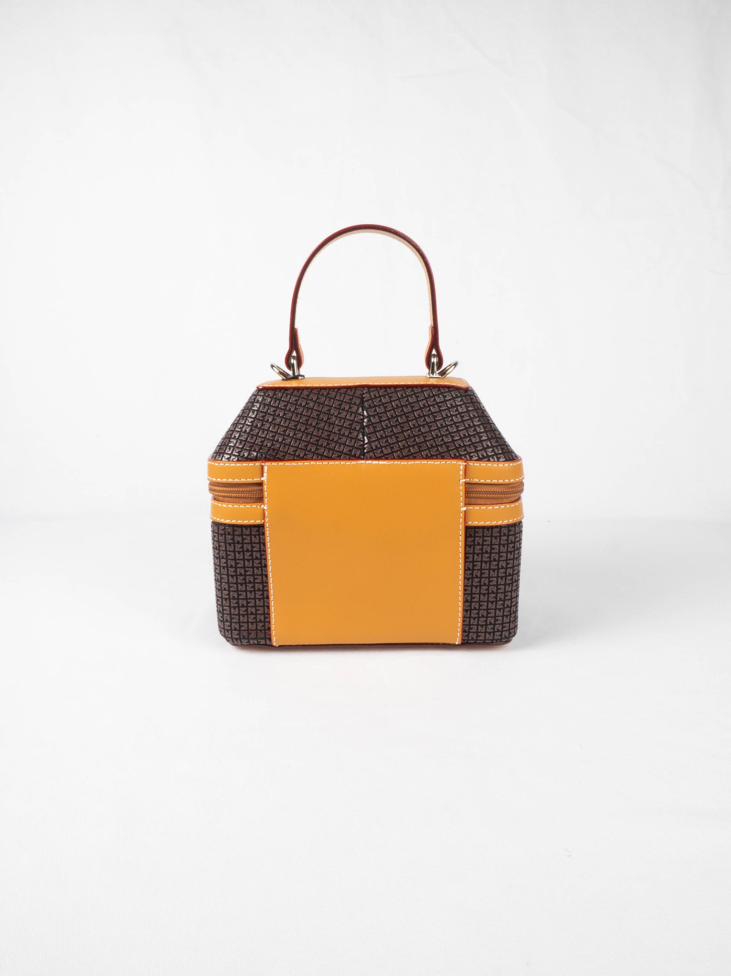 Sac à main Ted Lapidus Fidelio en cuir marron de dos