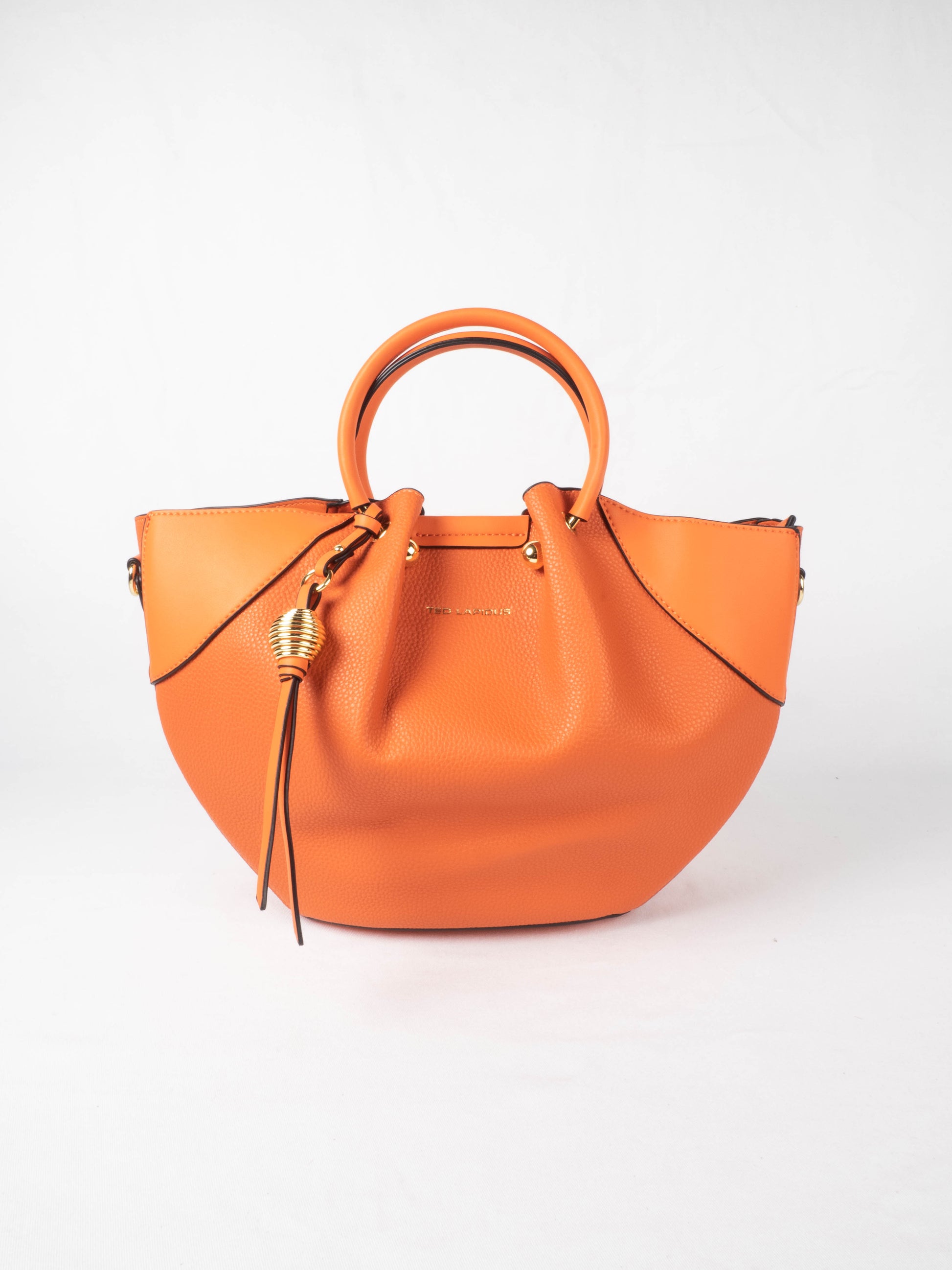sac à main gretel orange en vinyl ted lapidus