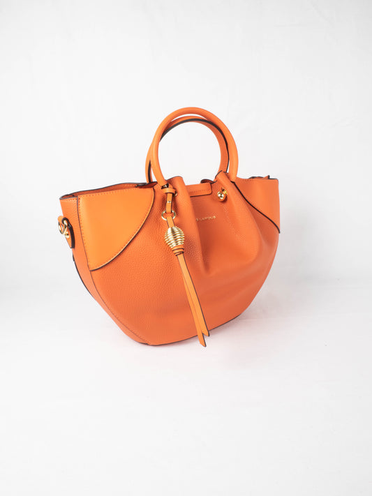 sac à main gretel orange en vinyl ted lapidus