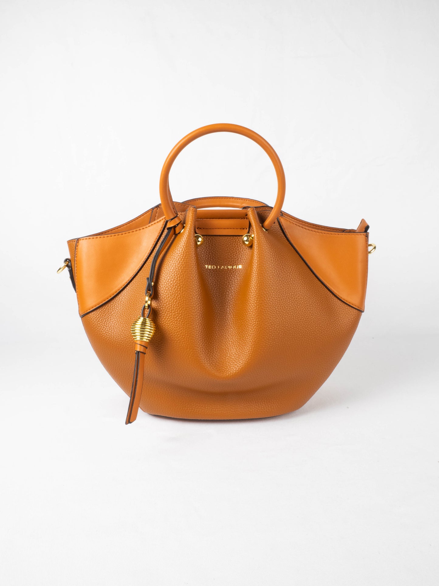 sac à main gretel marron en vinyl ted lapidus