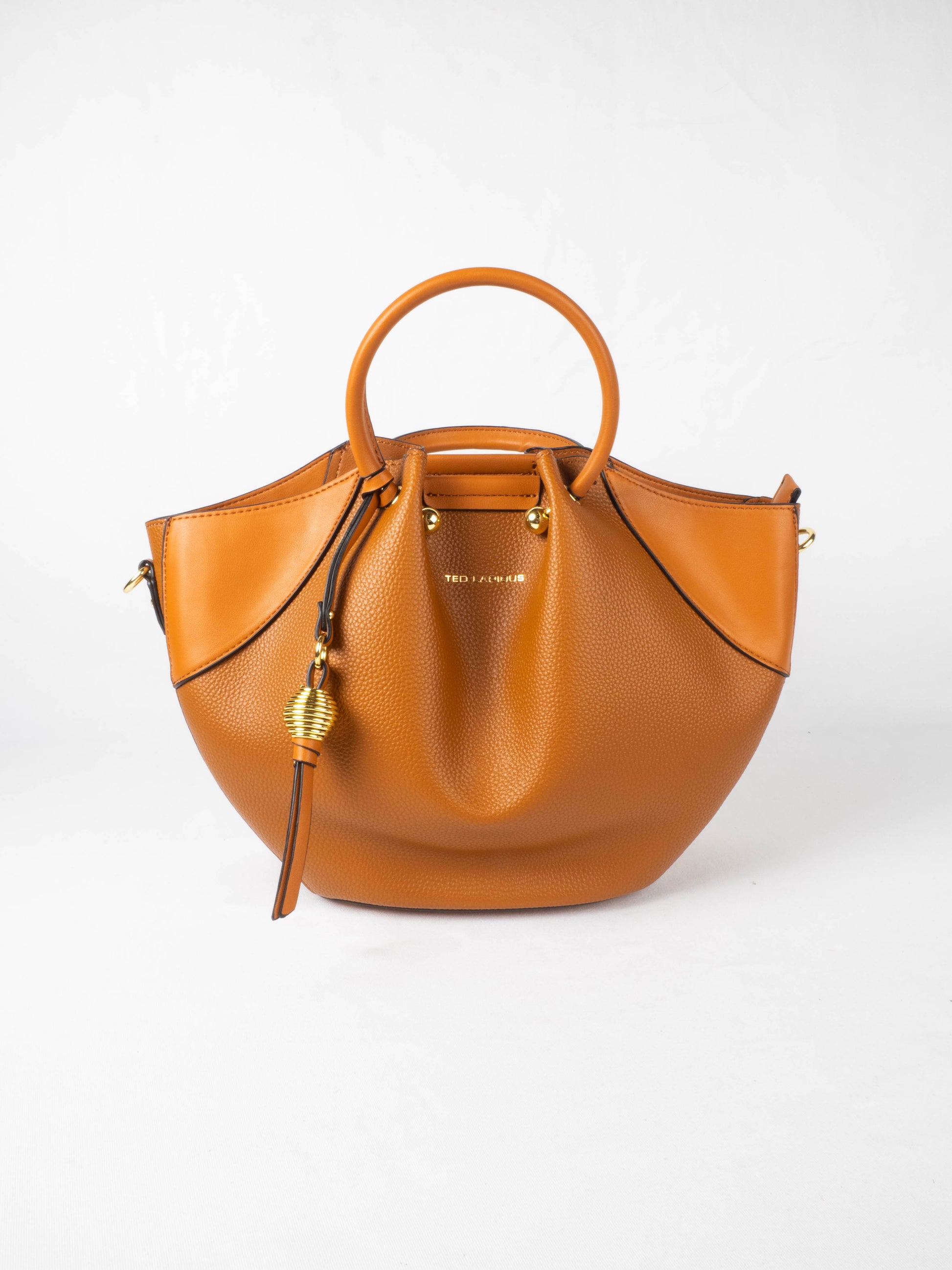 sac à main gretel marron en vinyl ted lapidus