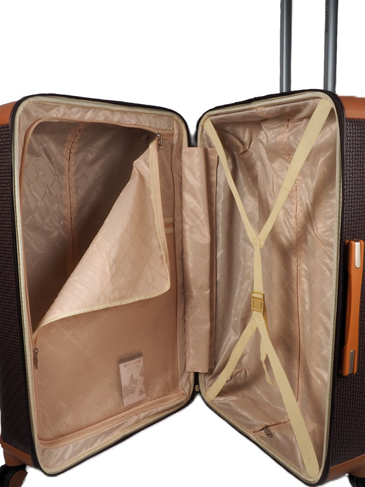 intérieur Valise 4 roues marron ted lapidus fidelio séparations et sangles