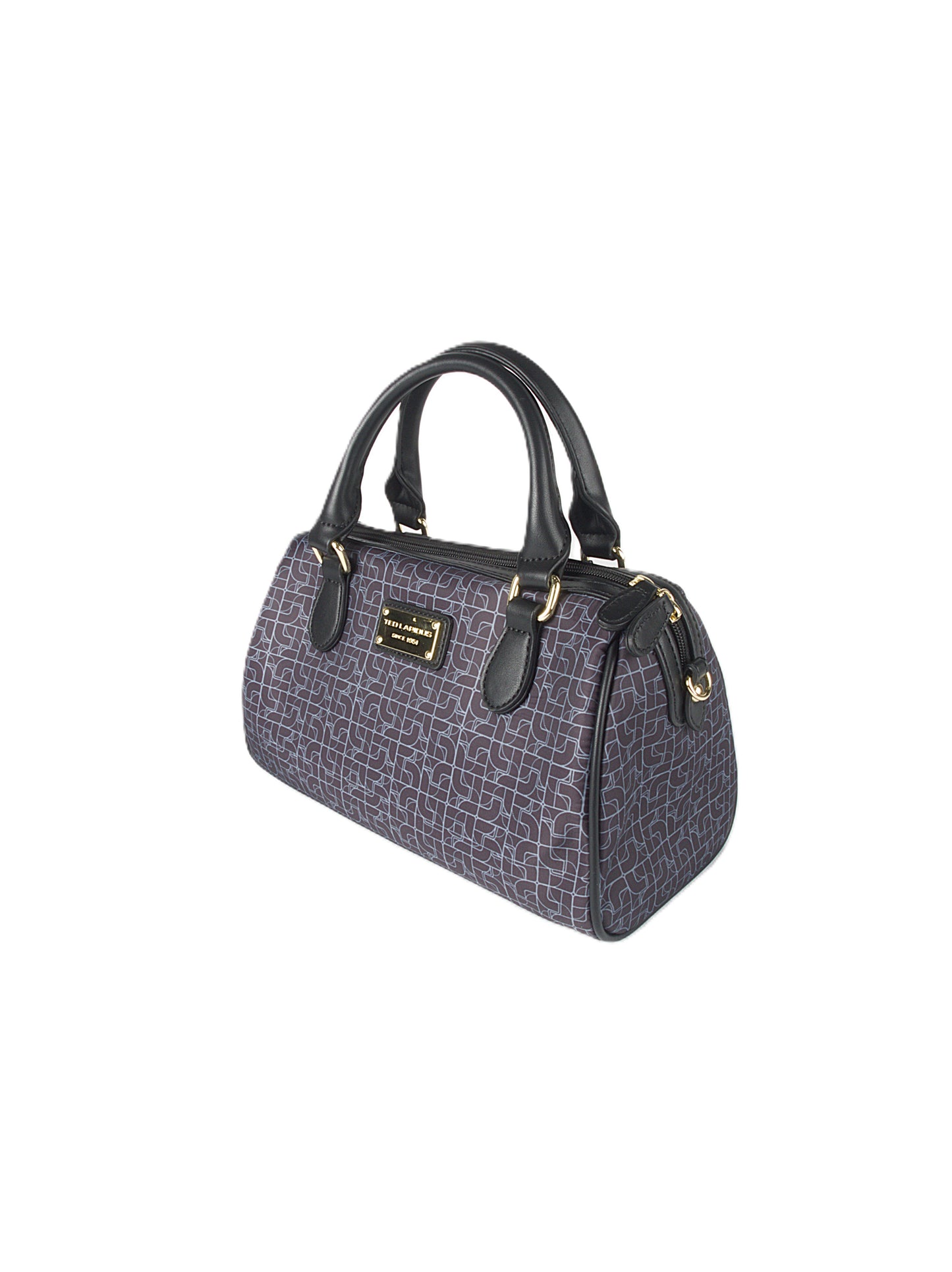 Sac bowling Ted Lapidus Leeloo noir en Nylon et PVC, anse courte, vue 3/4