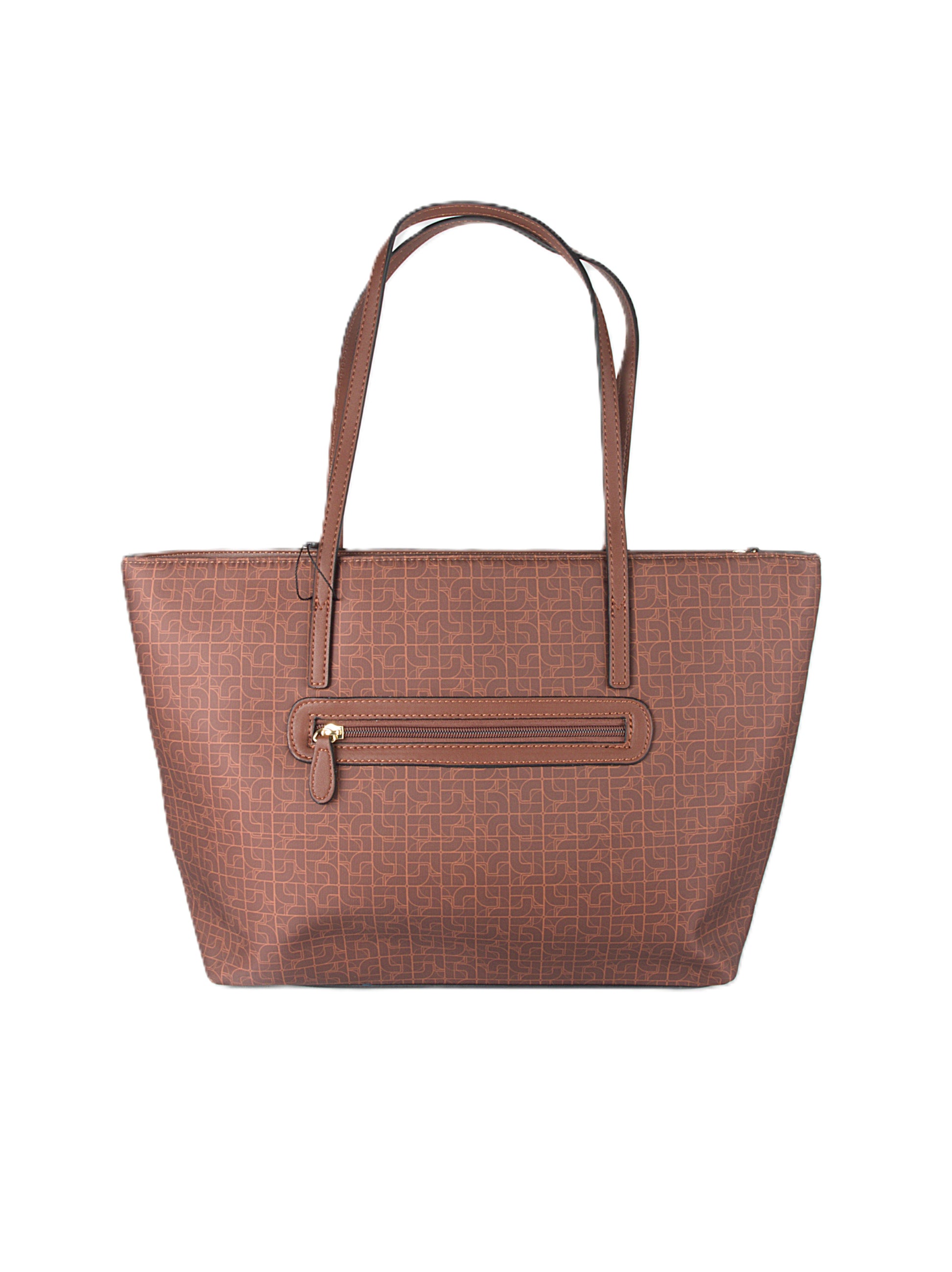 Sac à main Ted Lapidus Leeloo marron grand cabas vue arrière